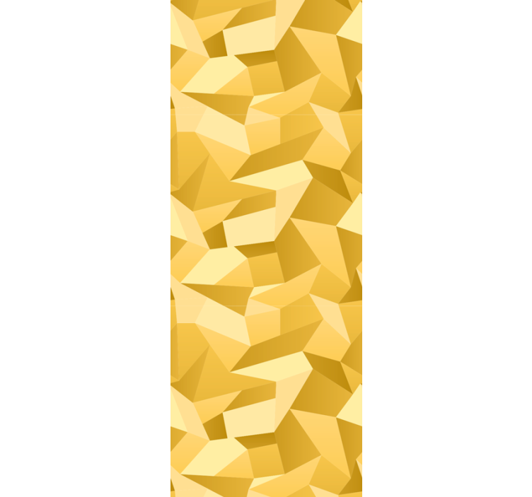 Office blind 3d gold geometric designs - TenStickers