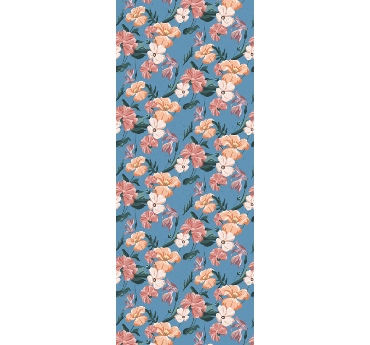 Office blind flowerprint 'flower jeans' - TenStickers