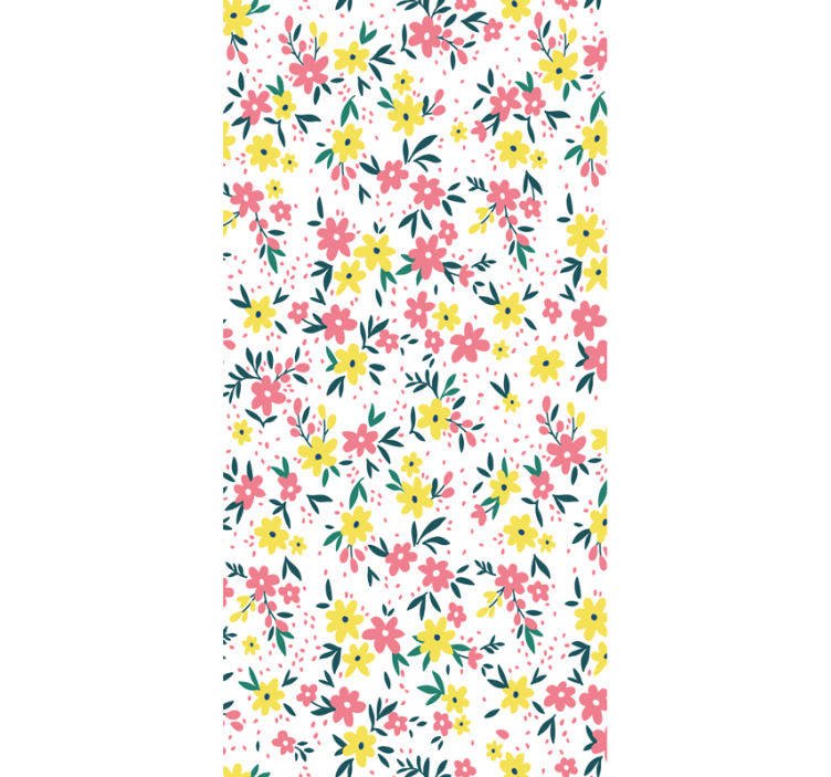 Office blind flowerprint 'ifuru' white - TenStickers