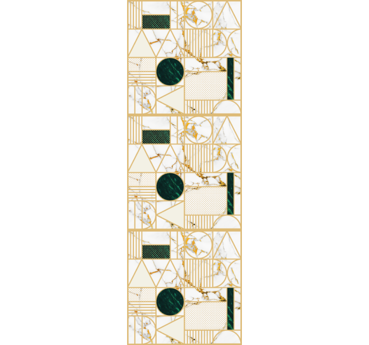 Office blind in white marble geometric design - TenStickers
