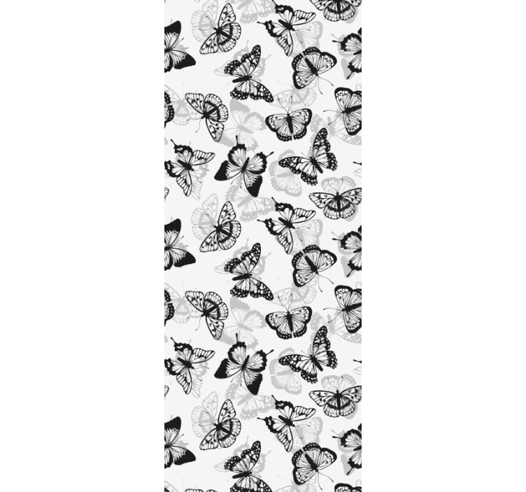 Office blind with black delicate butterfly design - TenStickers