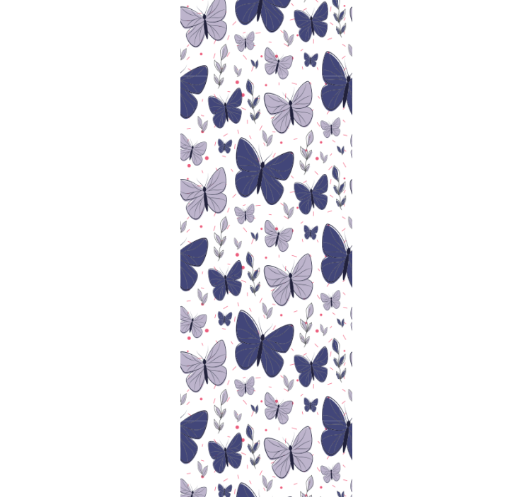 Office blind in pink and blue butterfly pattern - TenStickers