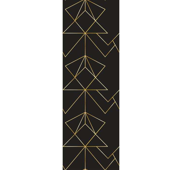 Office blind in black and gold elegant lines - TenStickers