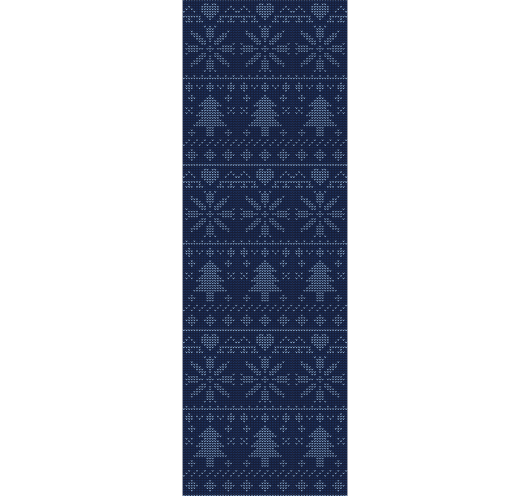 Office blind in navy blue christmas knit pattern - TenStickers