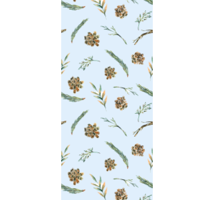 Office blind watercolor floral blue - TenStickers