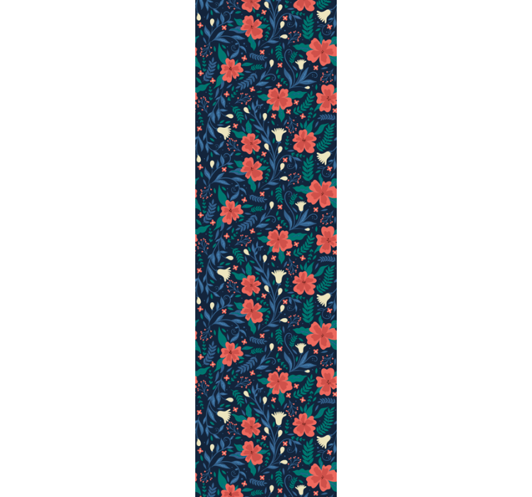 Office blind with nordic style floral design - TenStickers