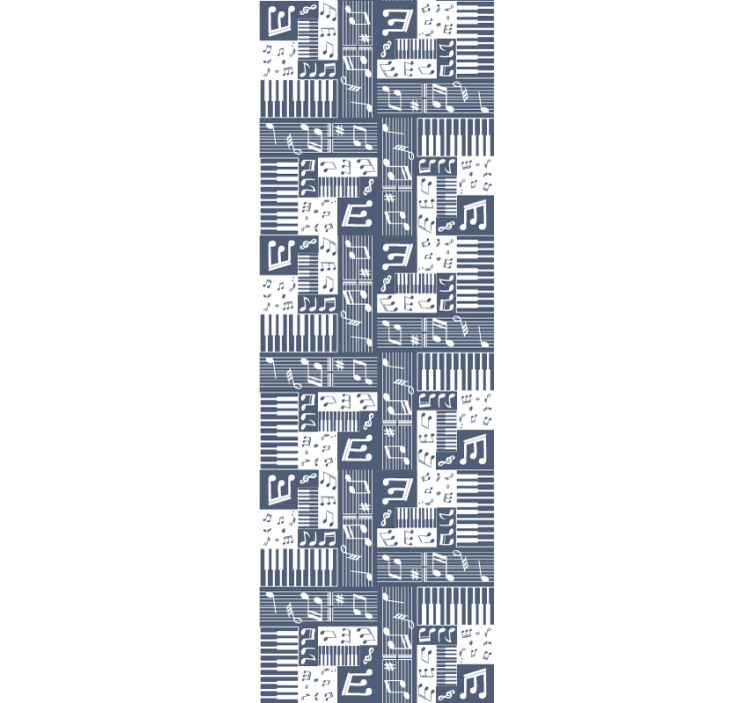 Teenage roller blind musical piano design - TenStickers