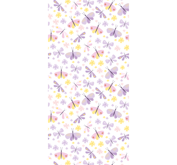 Teenage roller blind with purple butterfly design - TenStickers