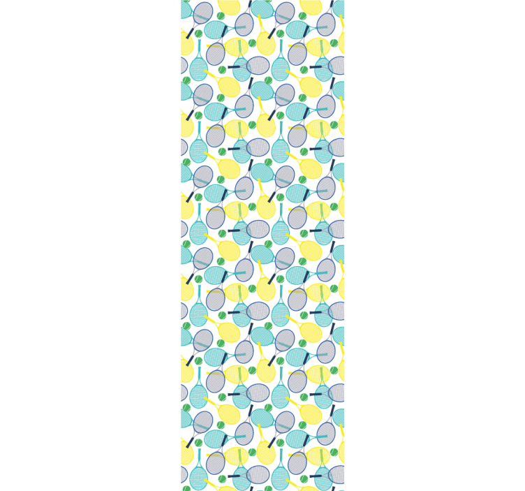 Teenage roller blind with colorful racket patterns - TenStickers