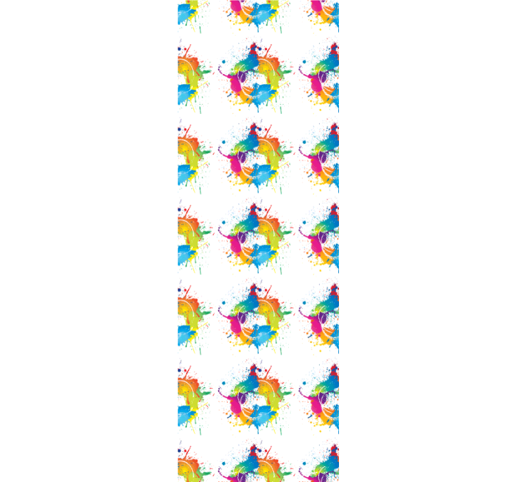 Teenage roller blind in colorful background - TenStickers
