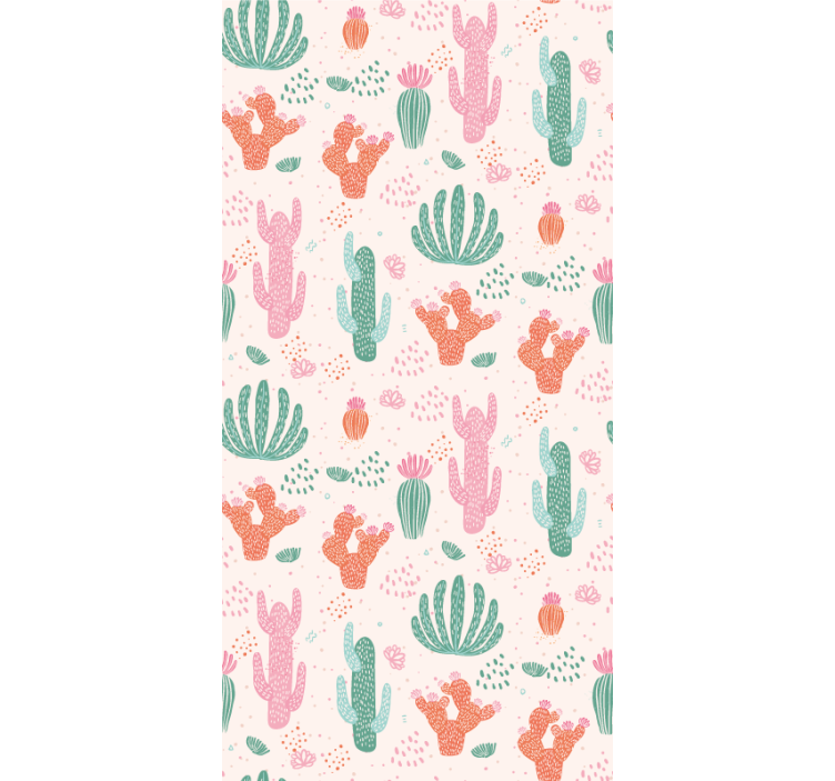 Teenage roller blind retro cactus pattern - TenStickers