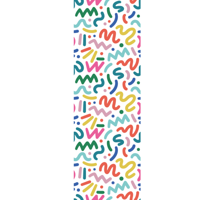 Modern blind with abstract colored shapes - TenStickers