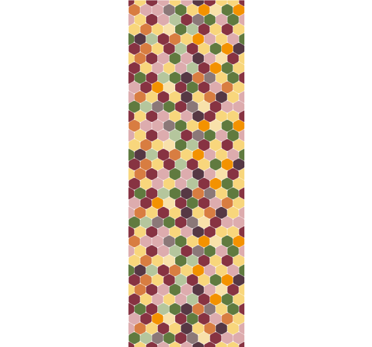 Modern blind in textured colorful hexagons - TenStickers