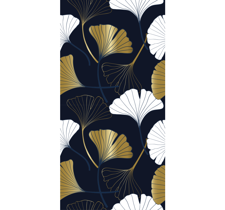 Modern blind with embossed ginkgo leaves design - TenStickers