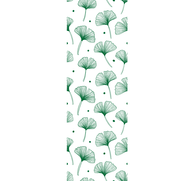 Modern blind big ginkgo green leaves - TenStickers