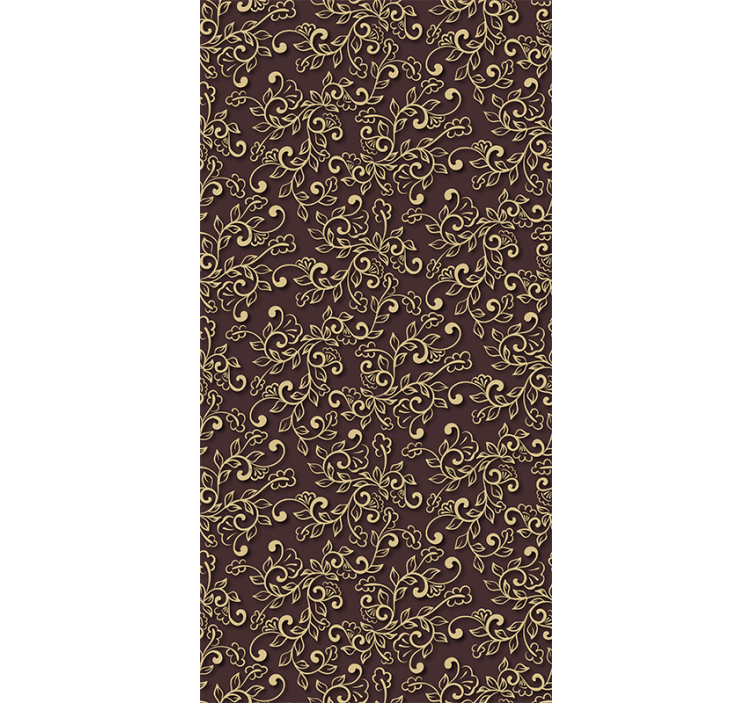 Modern blind in golden tree leaves design - TenStickers