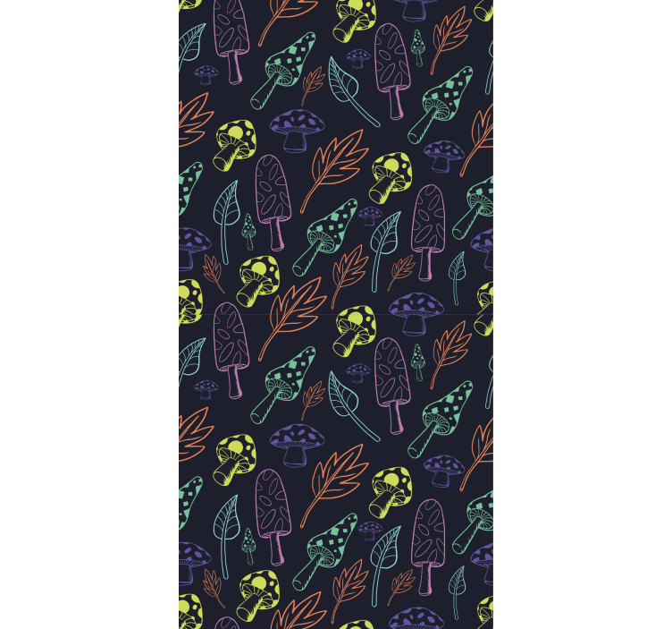 Modern blind with colorful mushroom pattern - TenStickers