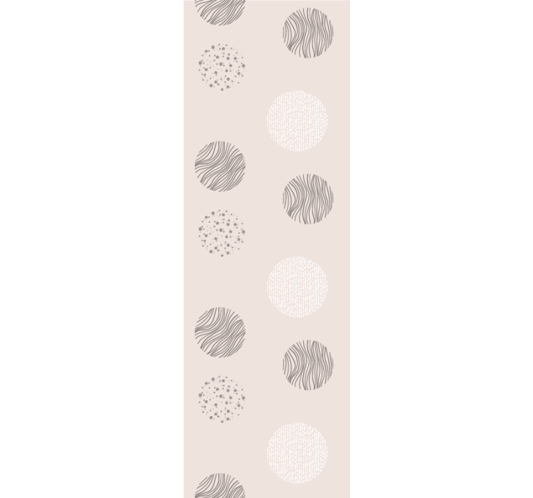 Modern blind gray circles with lines texture pattern - TenStickers