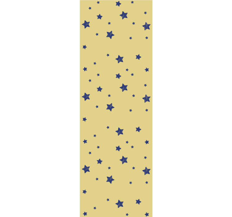 Modern blind blue stars on a yellow background - TenStickers