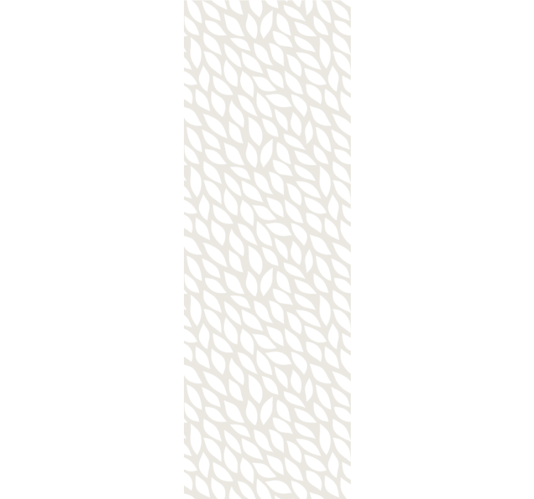 Modern blind with white leaves on grey - TenStickers