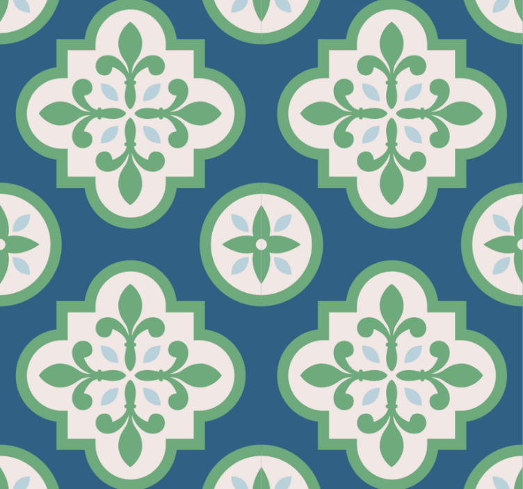 Modern blind green clover portuguese tile - TenStickers