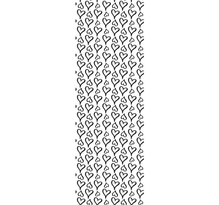 Modern blind with black illustrated heart icons - TenStickers