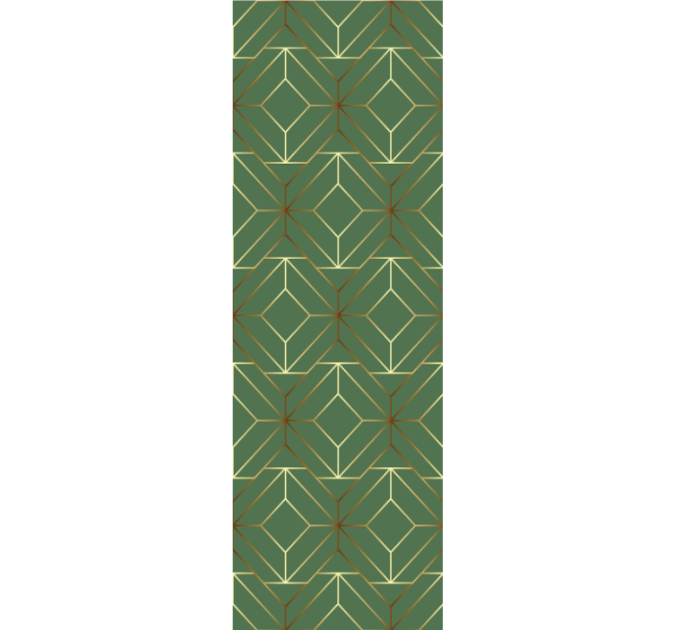 Modern blind in metallic green with gold outlines - TenStickers