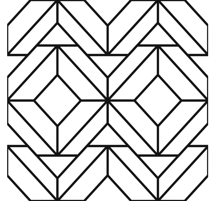 Modern blind black and white geometric design - TenStickers
