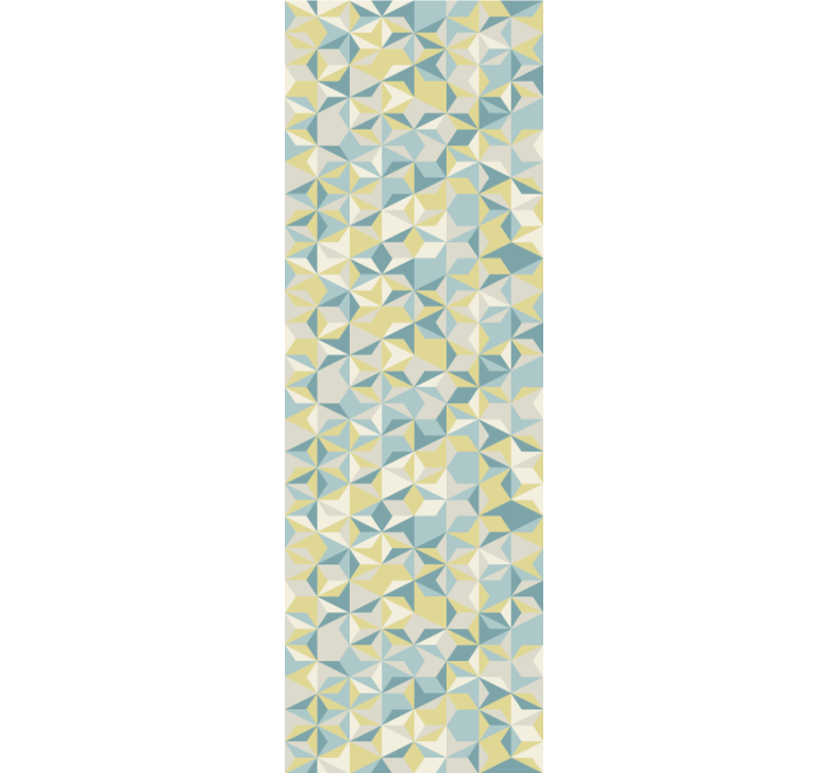 Modern blind in beige blue and yellow geometric - TenStickers
