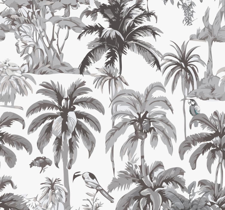 Grey blind with palm trees design - TenStickers