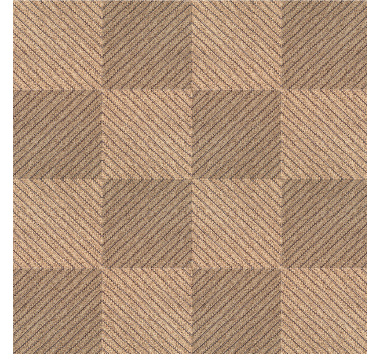 Beige blind with brown jute squares pattern - TenStickers