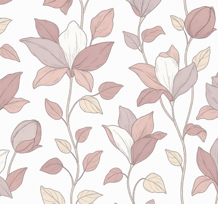 Pink blind with floral design - TenStickers