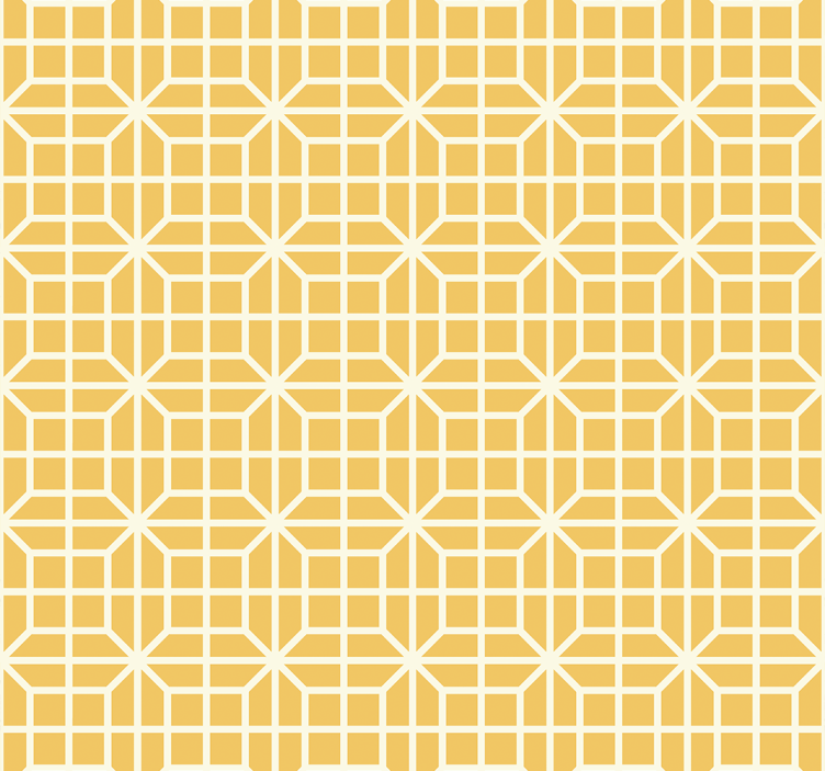 Yellow blind with geometric design - TenStickers