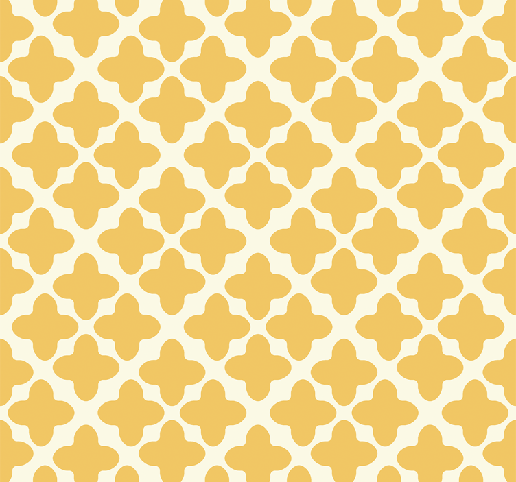 Yellow blind with arabesque design - TenStickers