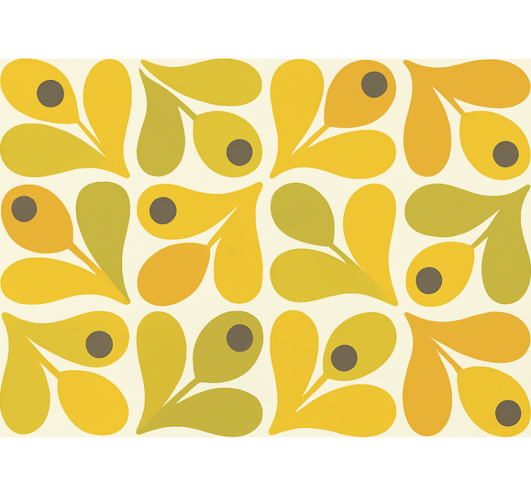 Yellow blind retro yellow patterns - TenStickers