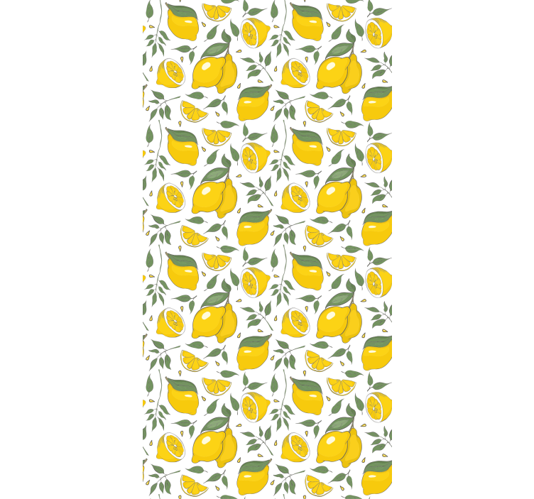 Yellow blind lemons and cream flowers - TenStickers