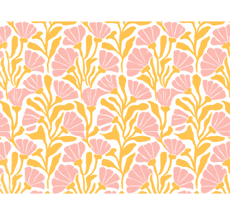 Yellow blind modern colorful floral design - TenStickers