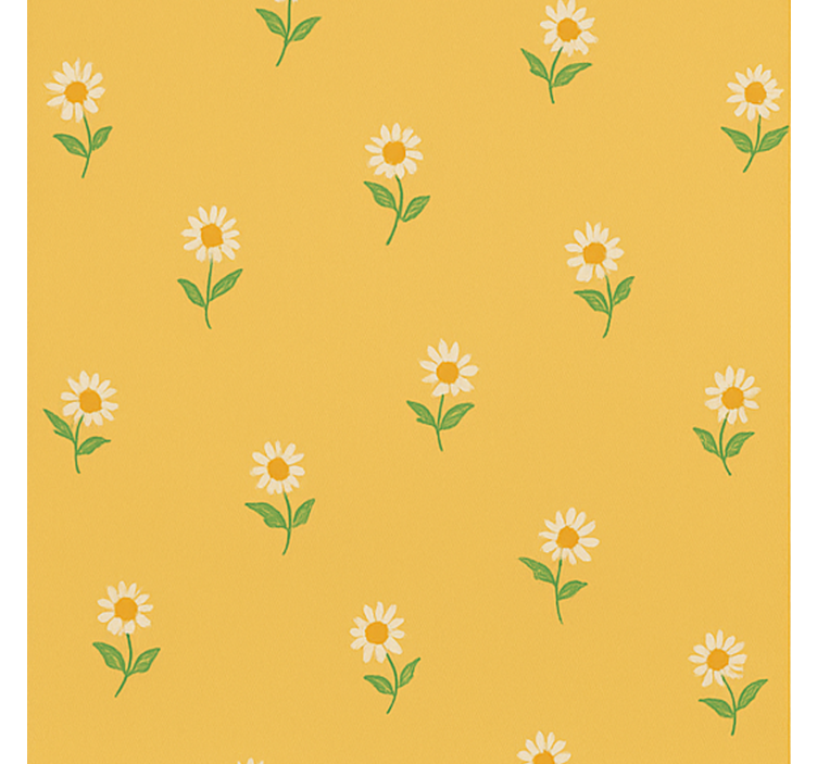 Yellow blind 1940s daisy nursery design - TenStickers
