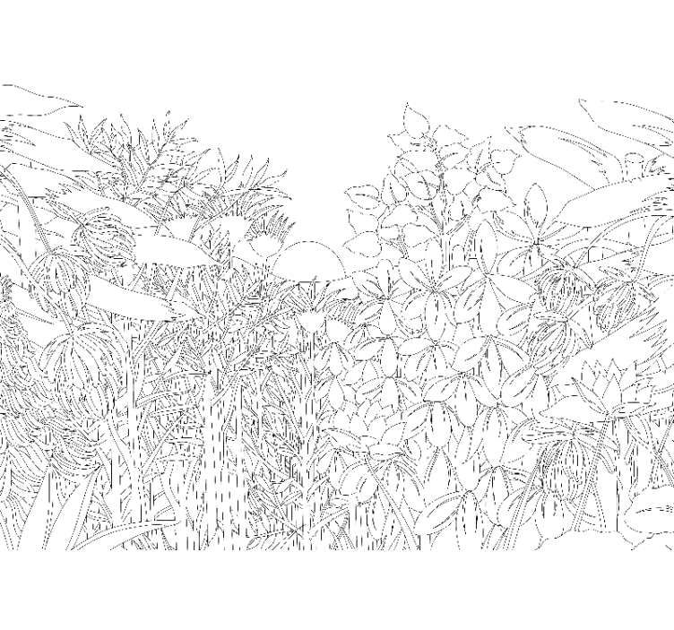 White blind tropical jungle design - TenStickers