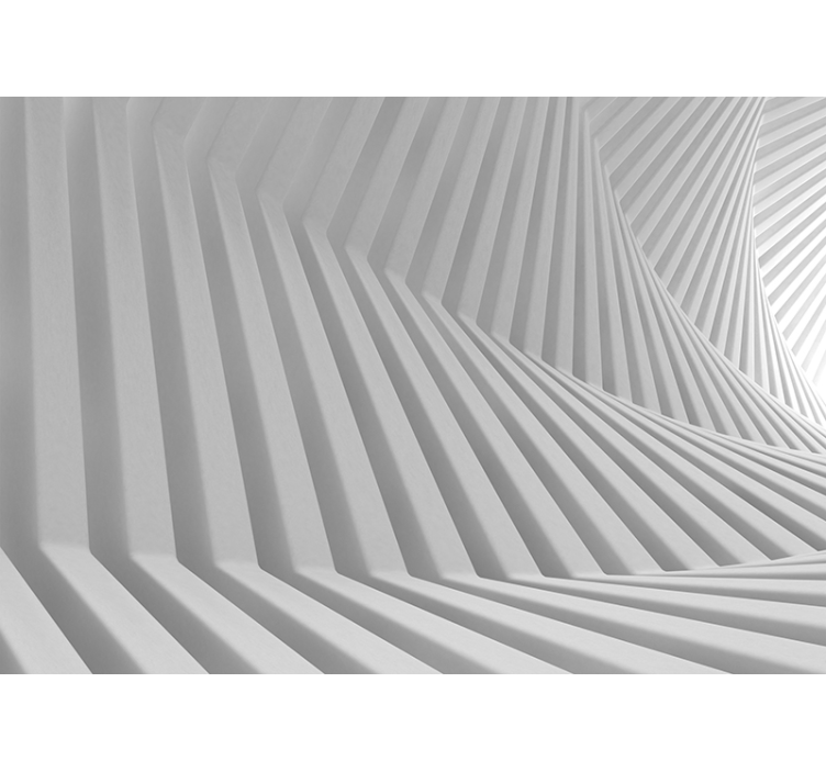 White blind with abstract geometric waves - TenStickers