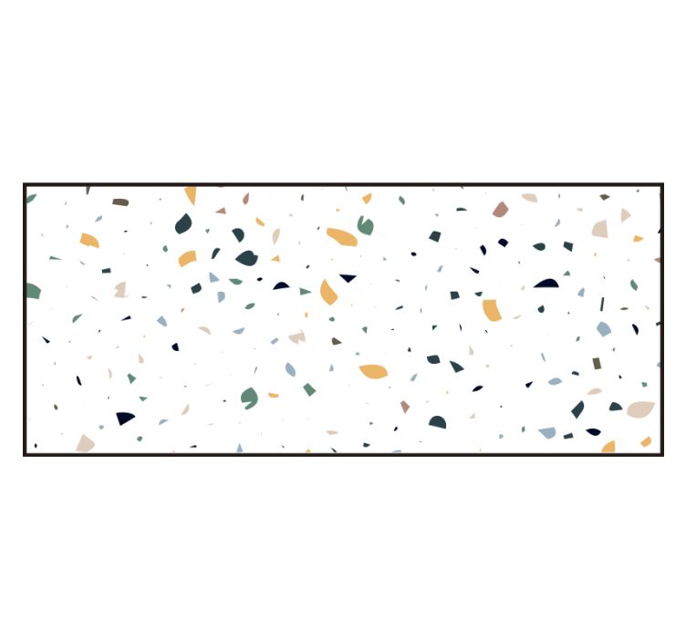 White blind in white terrazzo design - TenStickers