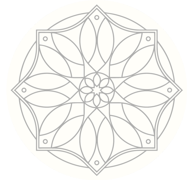 White blind with mandala pattern design - TenStickers