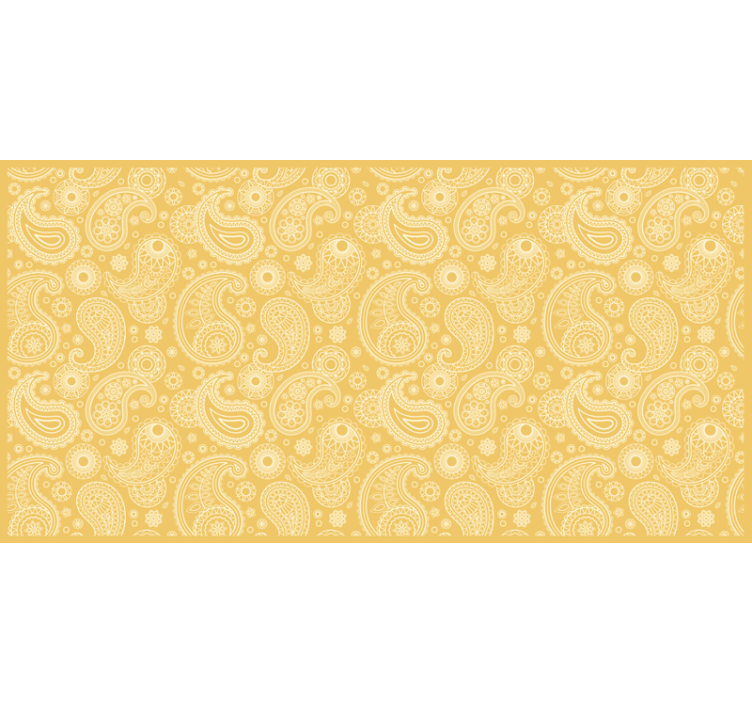 Yellow blind with arabic paisley design - TenStickers