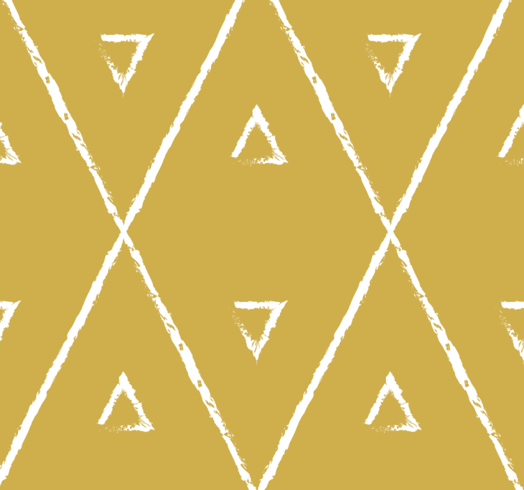 Yellow blind with geometric rhombus design - TenStickers
