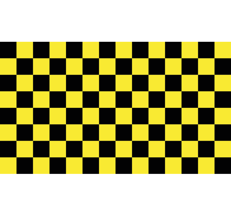 Yellow blind yellow and black checkerboard - TenStickers