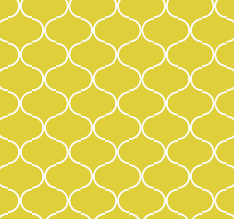 Yellow blind with geometric line design - TenStickers
