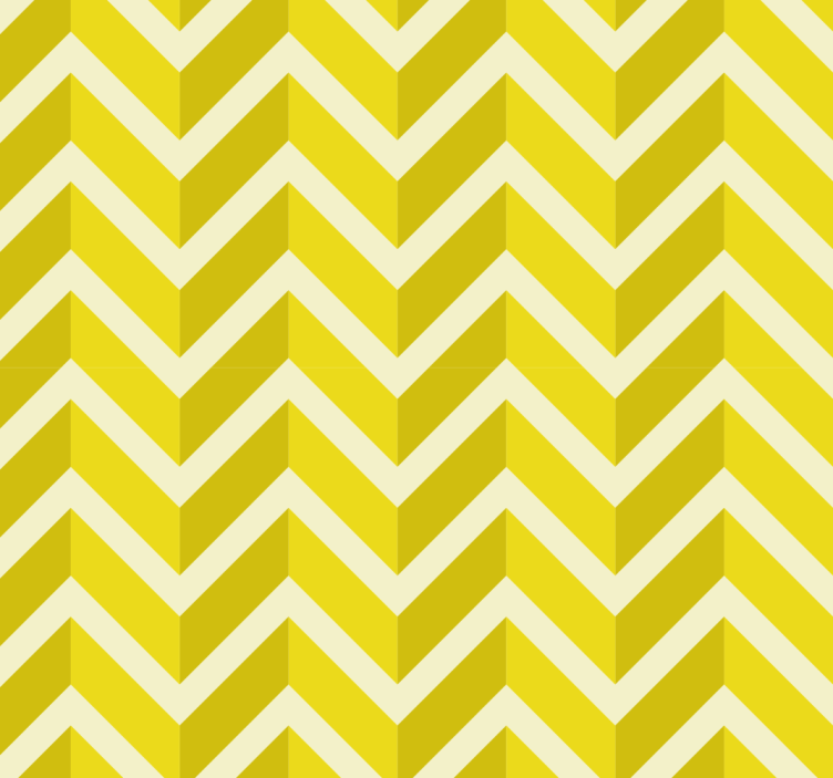 Yellow blind with geometric arrow pattern - TenStickers