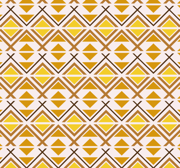 Yellow blind with geometric graphic design - TenStickers