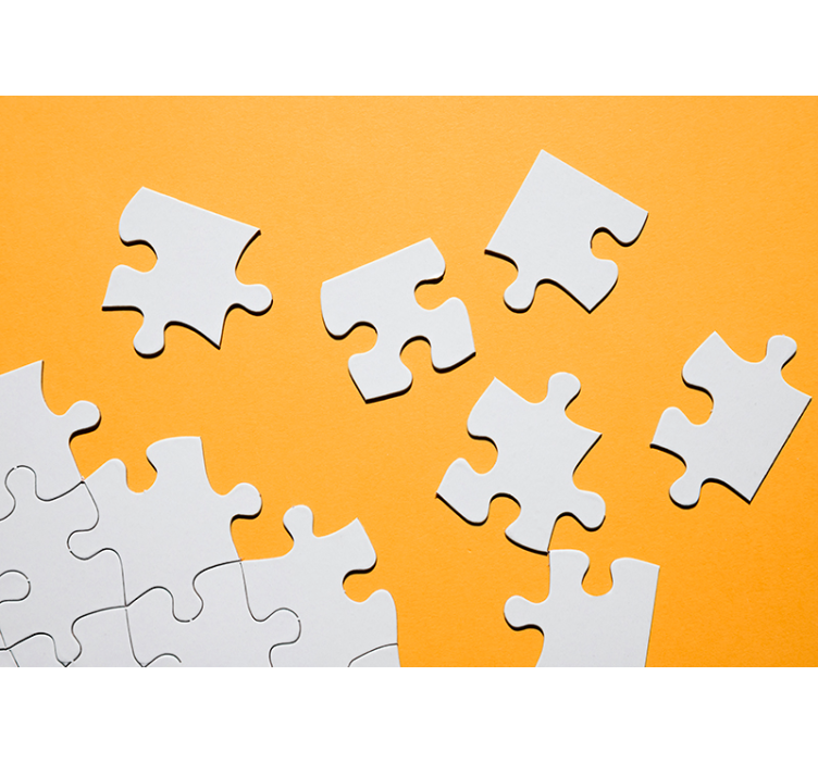 Yellow blind puzzle pieces wall mount - TenStickers