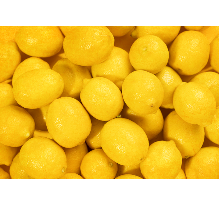 Yellow blind with lemon design - TenStickers